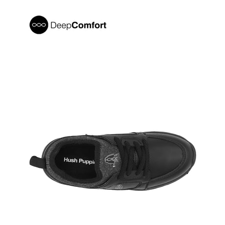 James Slip On Boy's Shoes - Black Leather