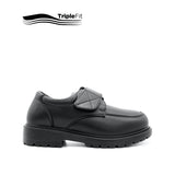 Peter Velcro Boy's Shoes - Black Leather