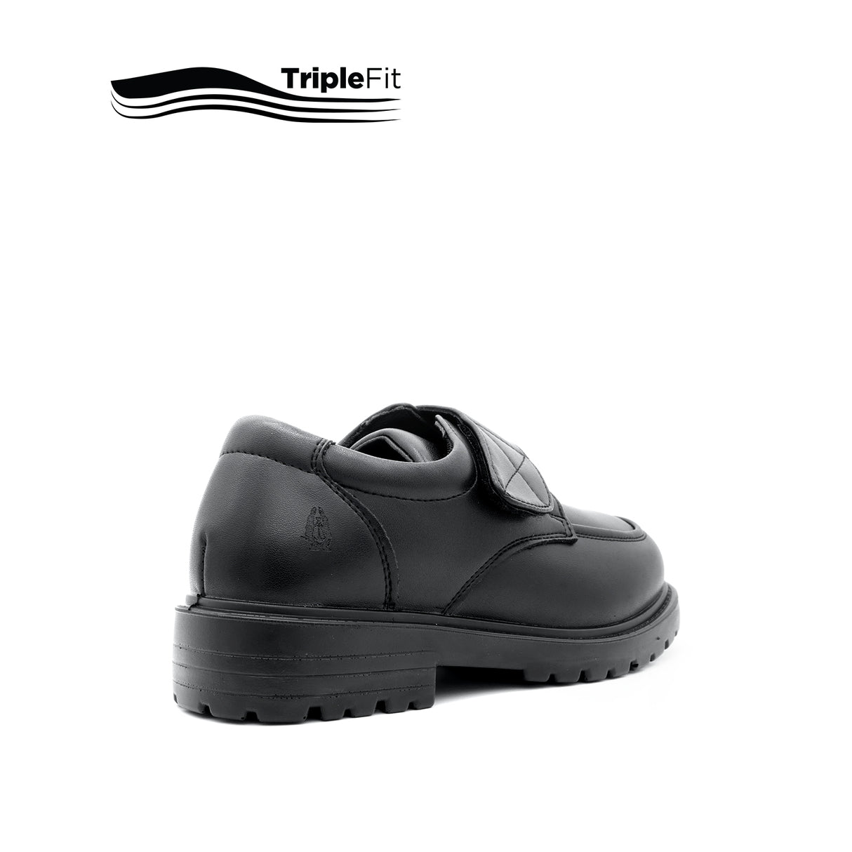Peter Velcro Boy's Shoes - Black Leather