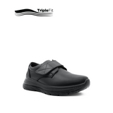 Liam Velcro Boy's Shoes - Black Leather