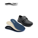 Liam Velcro Boy's Shoes - Black Leather