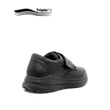 Liam Velcro Boy's Shoes - Black Leather
