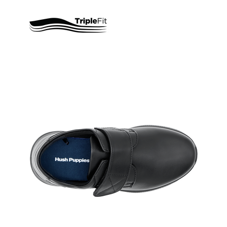 Liam Velcro Boy's Shoes - Black Leather
