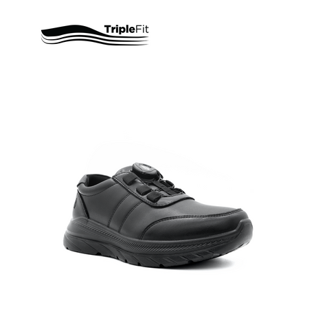 Liam Boa Boy's Shoes - Black Leather
