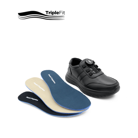 Liam Boa Boy's Shoes - Black Leather