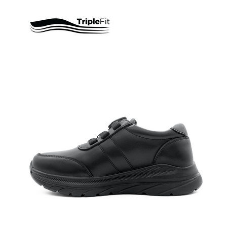 Liam Boa Boy's Shoes - Black Leather