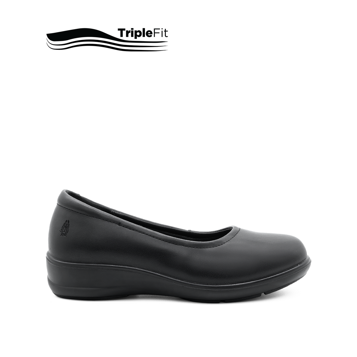 Charlotte Slip On Girl's Shoes - Black Leather