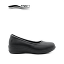 Charlotte Slip On Girl's Shoes - Black Leather
