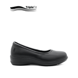 Charlotte Slip On Girl's Shoes - Black Leather