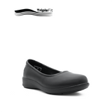 Charlotte Slip On Girl's Shoes - Black Leather