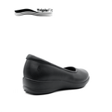 Charlotte Slip On Girl's Shoes - Black Leather