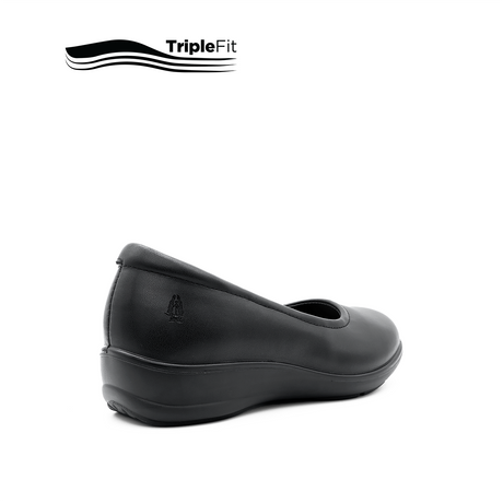 Charlotte Slip On Girl's Shoes - Black Leather