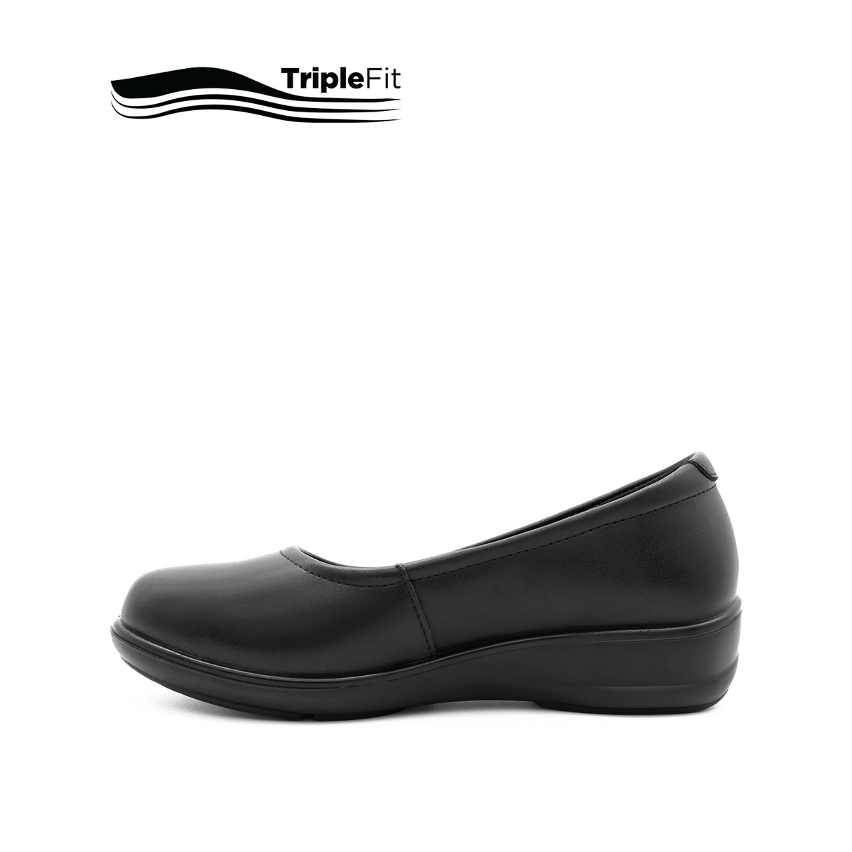 Charlotte Slip On Girl's Shoes - Black Leather