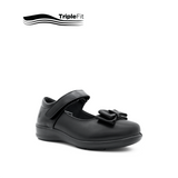 Sarah Strap Girl's Shoes - Black Leather
