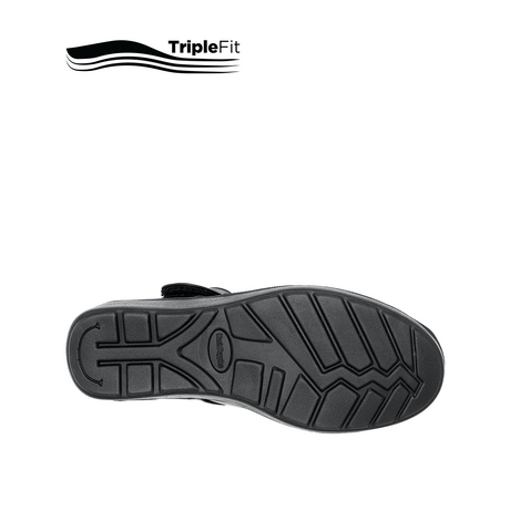 Sarah T-Bar Girl's Shoes - Black Leather