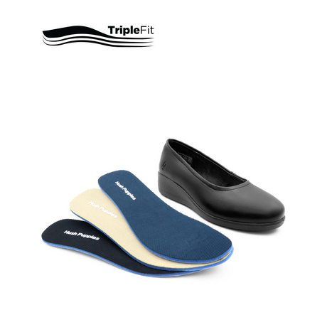 Sarah Slip On Girl's Shoes - Black Leather