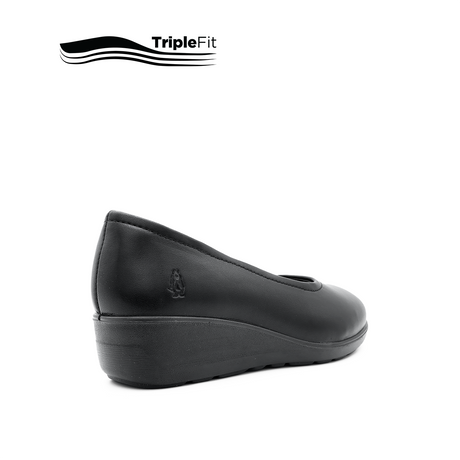 Sarah Slip On Girl's Shoes - Black Leather