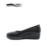 Sarah Slip On Girl's Shoes - Black Leather