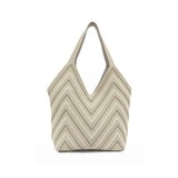 Autumn Knit Tote Women's Bag - Beige Multi