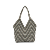 Autumn Knit Tote Women's Bag - Taupe Multi