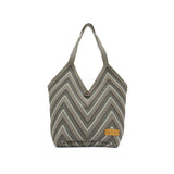 Autumn Knit Tote Women's Bag - Taupe Multi