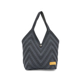 Autumn Knit Tote Women's Bag - Black Multi