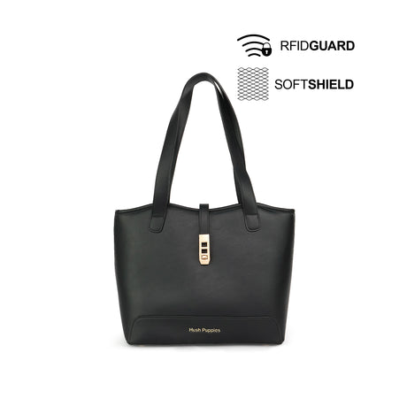 Enya Tote Women's Bag - Black Hush Puppies Philippines