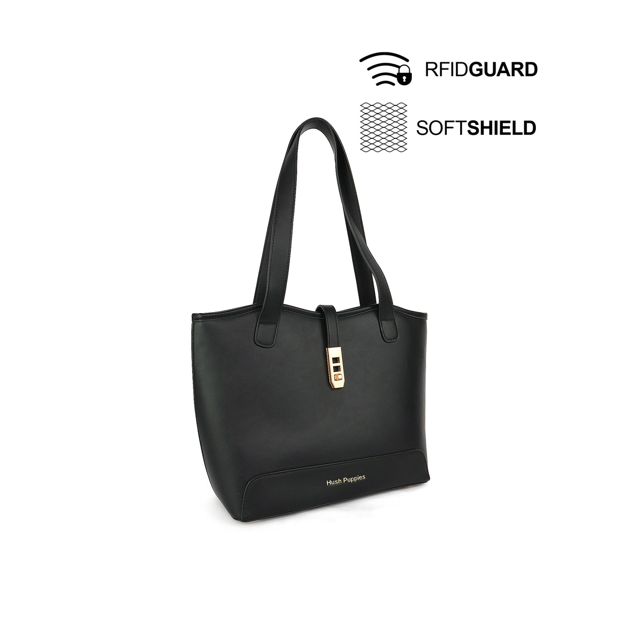 Enya Tote Women's Bag - Black Hush Puppies Philippines