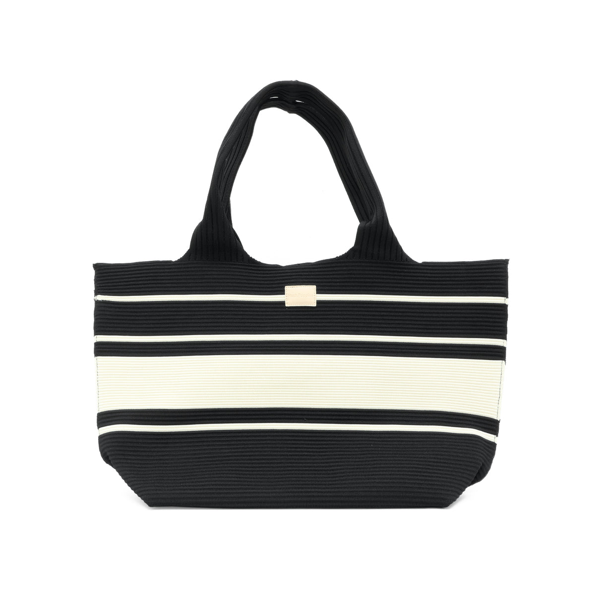Claudia Knit Tote Women's Bag - Black/Beige