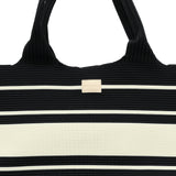 Claudia Knit Tote Women's Bag - Black/Beige