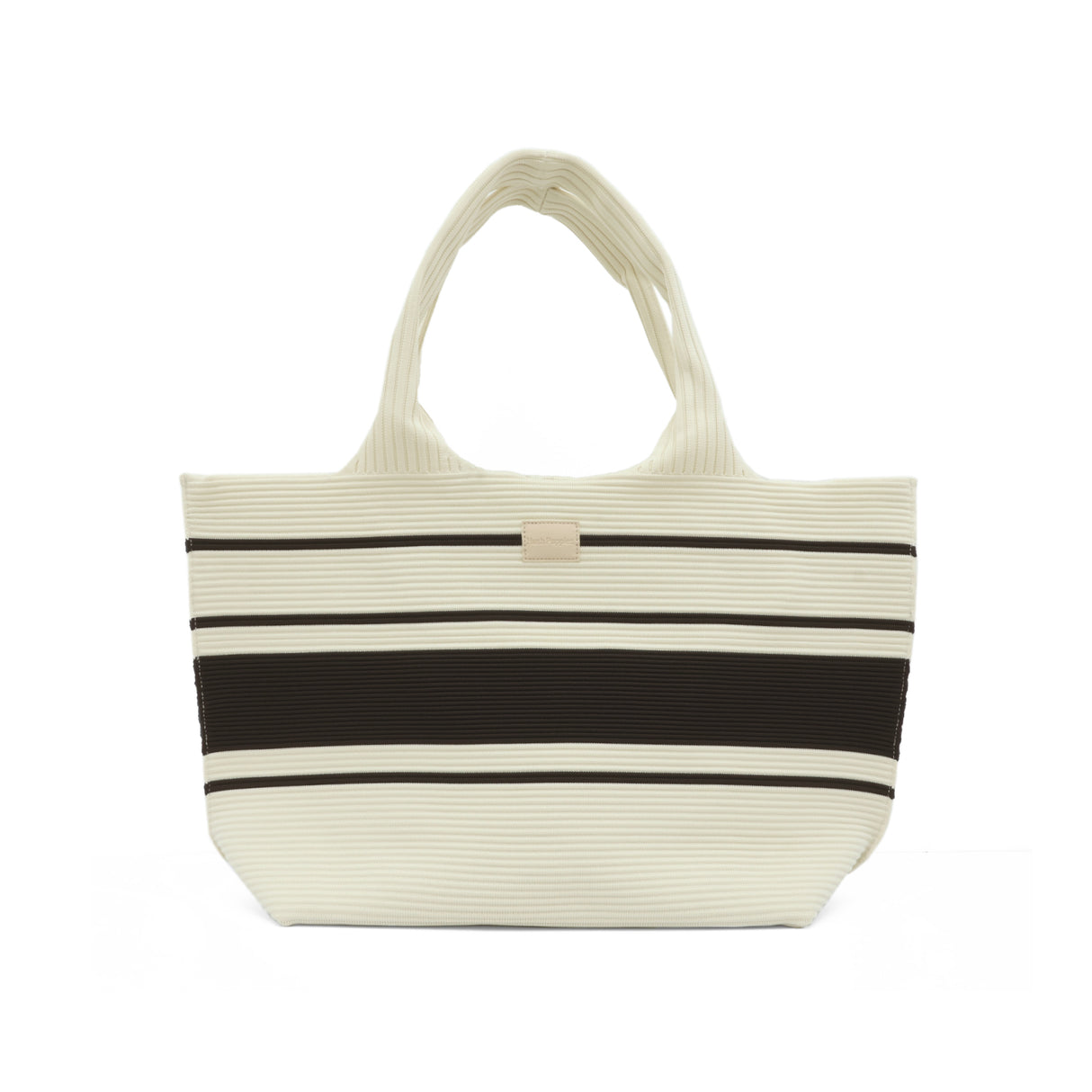 Claudia Knit Tote Women's Bag - Beige/Dark Brown