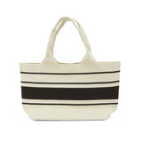 Claudia Knit Tote Women's Bag - Beige/Dark Brown