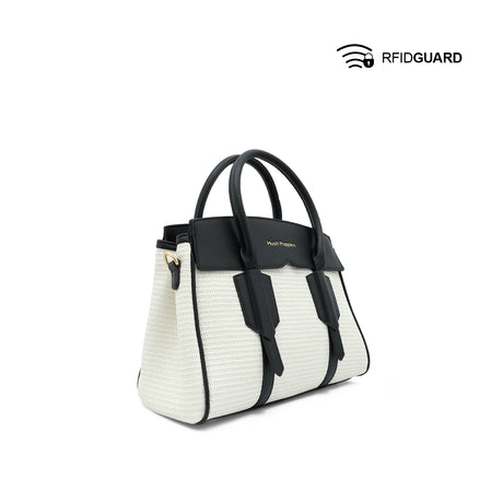 Chiara Satchel Women's Bag - Cream/Black