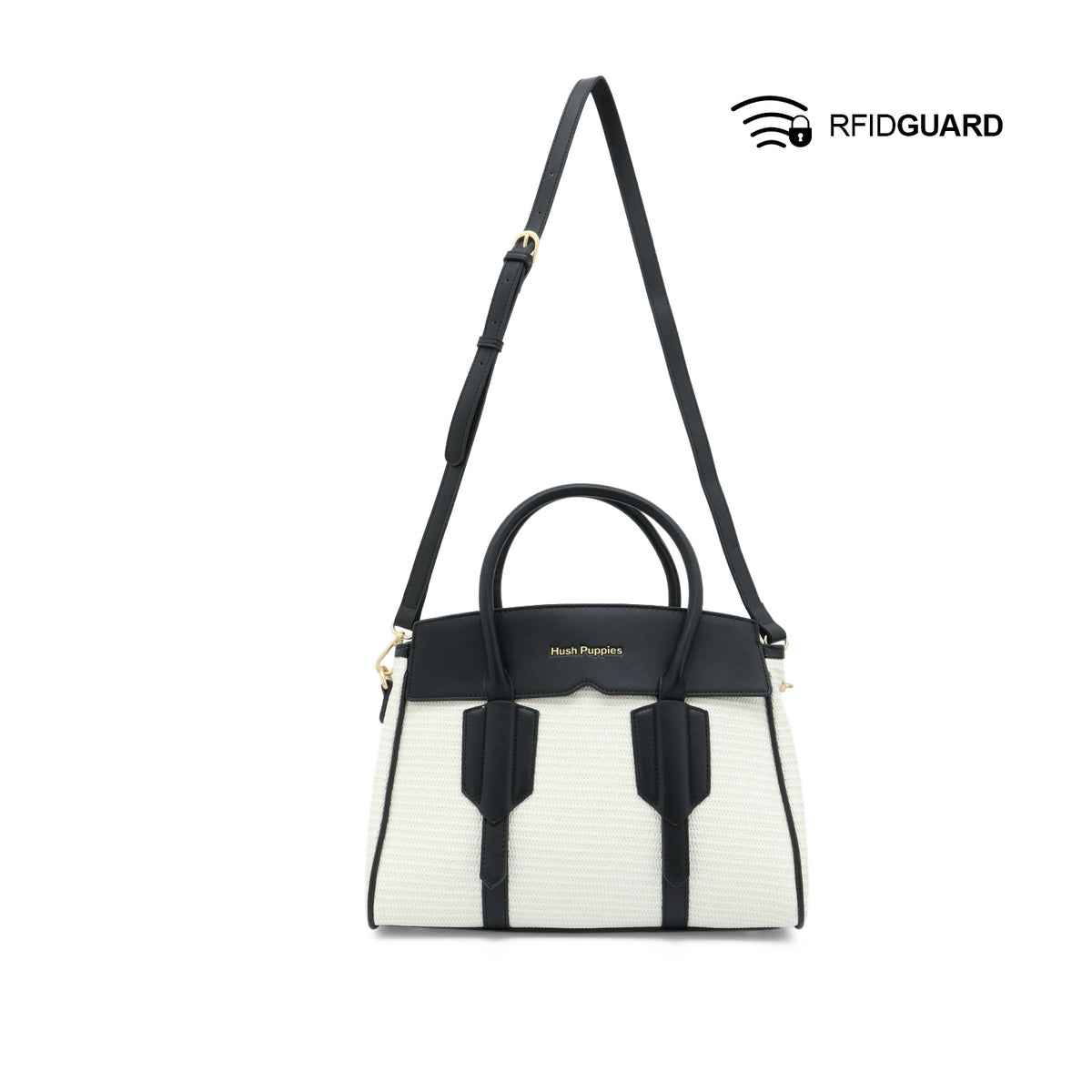 Chiara Satchel Women's Bag - Cream/Black Hush Puppies Philippines