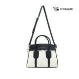 Chiara Satchel Women's Bag - Cream/Black Hush Puppies Philippines