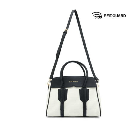 Chiara Satchel Women's Bag - Cream/Black Hush Puppies Philippines