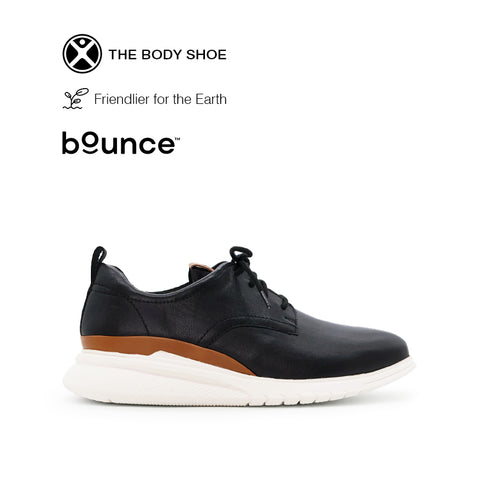 Advance LaceUp Men's Shoes - Black Leather/White OS
