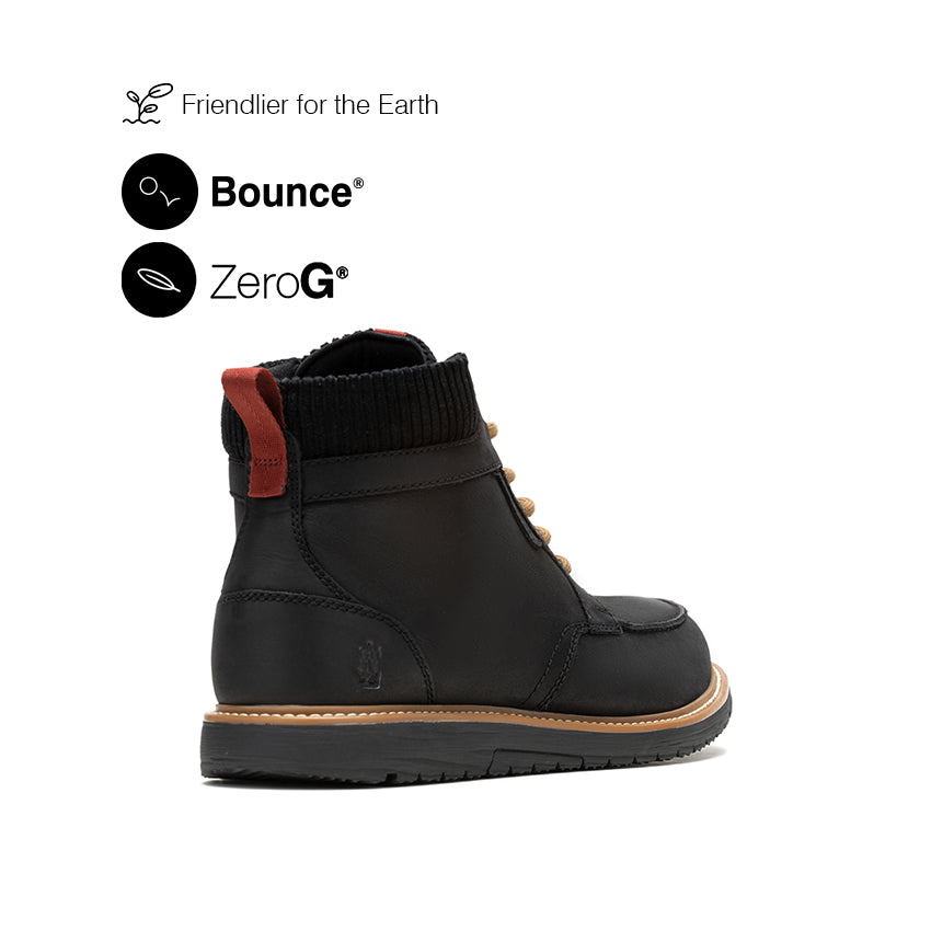 Jenson Laceup Boot Men's Shoes - Bold Black Nubuck