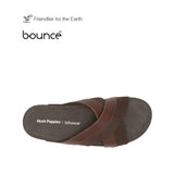 Merritt Cross Slide Men's Sandals - Dark Brown Leather