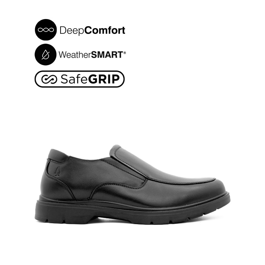 Discount on Hush Puppies  shoes - SKU: Milan Slip On AT Men's Shoes - Black Leather WP