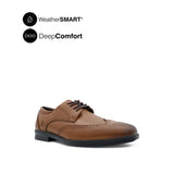 Pierre Lace Up Wing Tip Men's Shoes- Tan Leather Waterproof