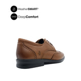 Pierre Lace Up Wing Tip Men's Shoes- Tan Leather Waterproof