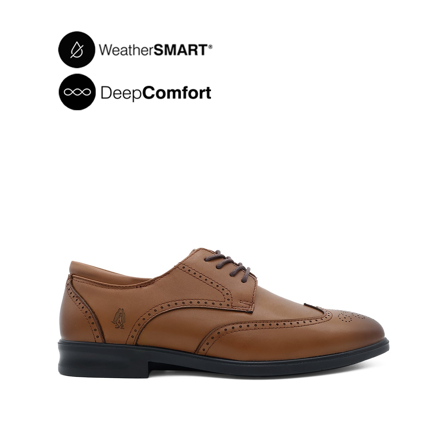Pierre Lace Up Wing Tip Men's Shoes- Tan Leather Waterproof