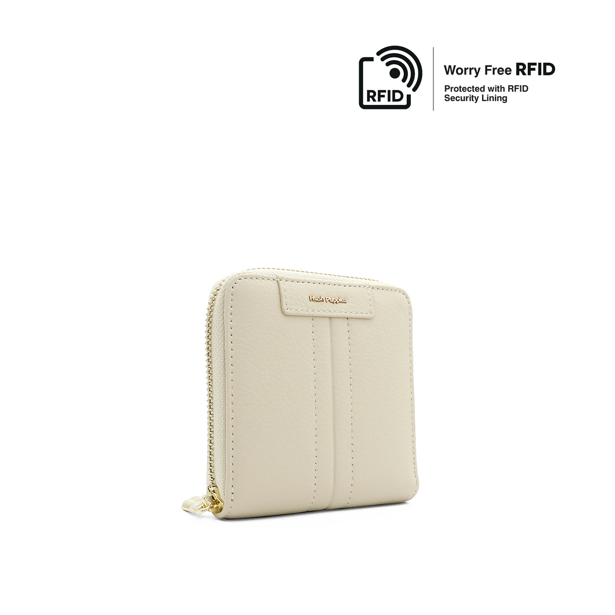 Cynthia Short Zip Women's Wallet - Beige