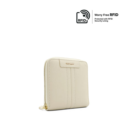 Cynthia Short Zip Women's Wallet - Beige