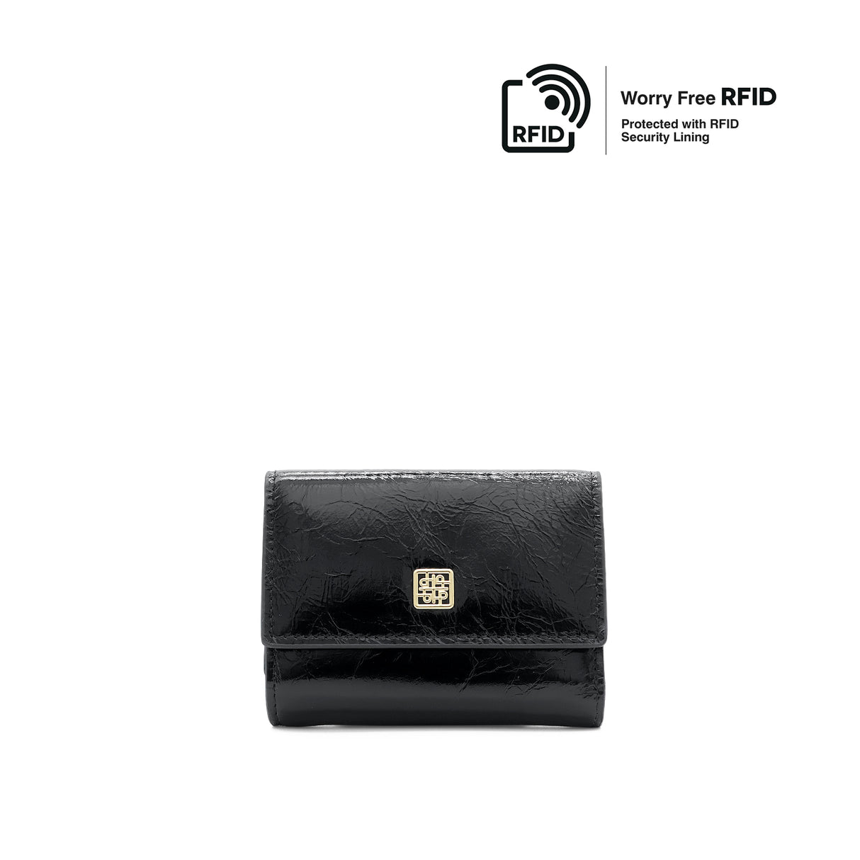 Cassandra Tri-Fold Women's Wallet - Black
