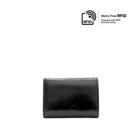 Cassandra Tri-Fold Women's Wallet - Black