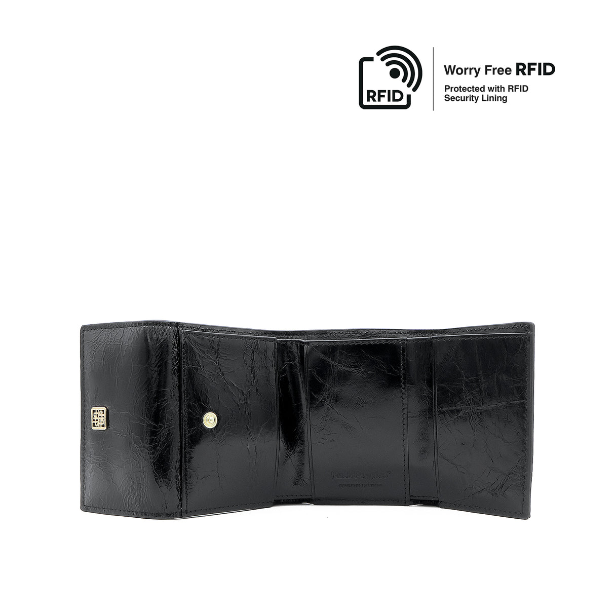 Cassandra Tri-Fold Women's Wallet - Black