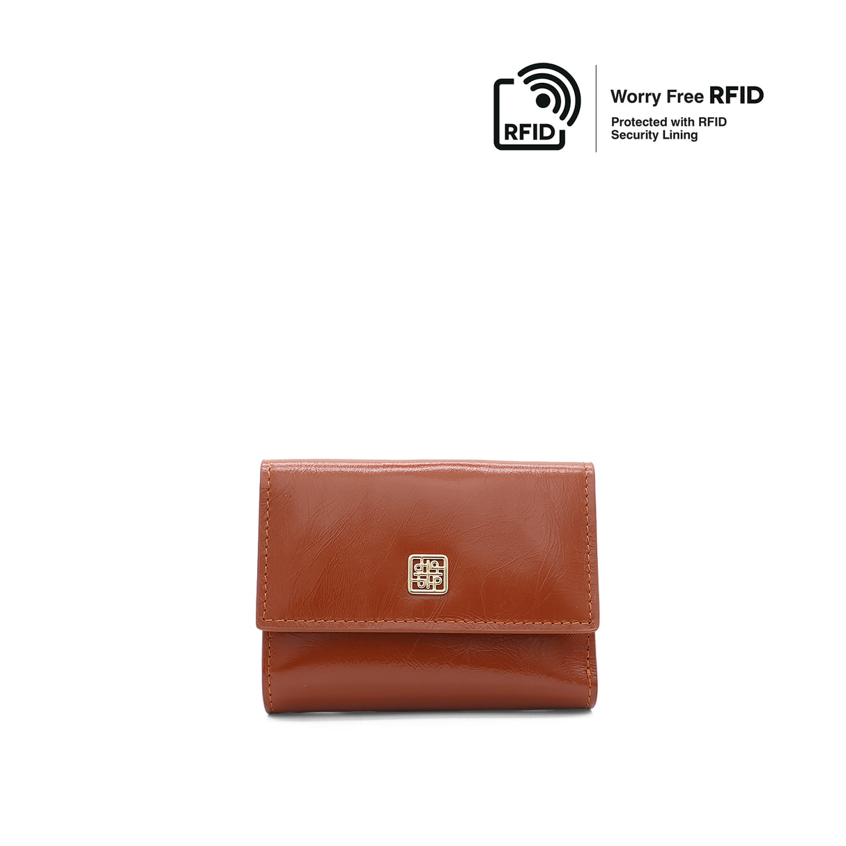 Cassandra Tri-Fold Women's Wallet - Tangerine