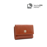 Cassandra Tri-Fold Women's Wallet - Tangerine